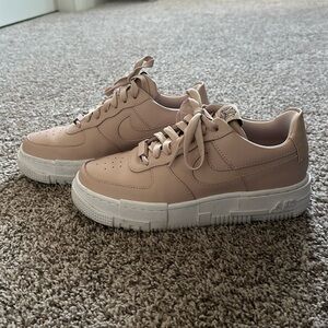 Women’s Nike Air Force 1. Beige color